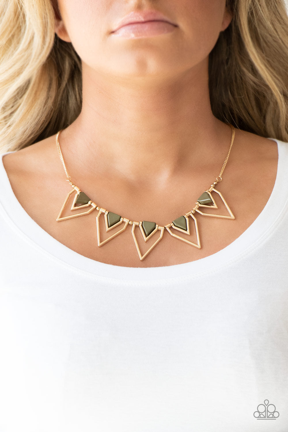 Paparazzi Accessories ✽ The Pack Leader - Green Necklace✽Flat Rate Ship $4.50✽