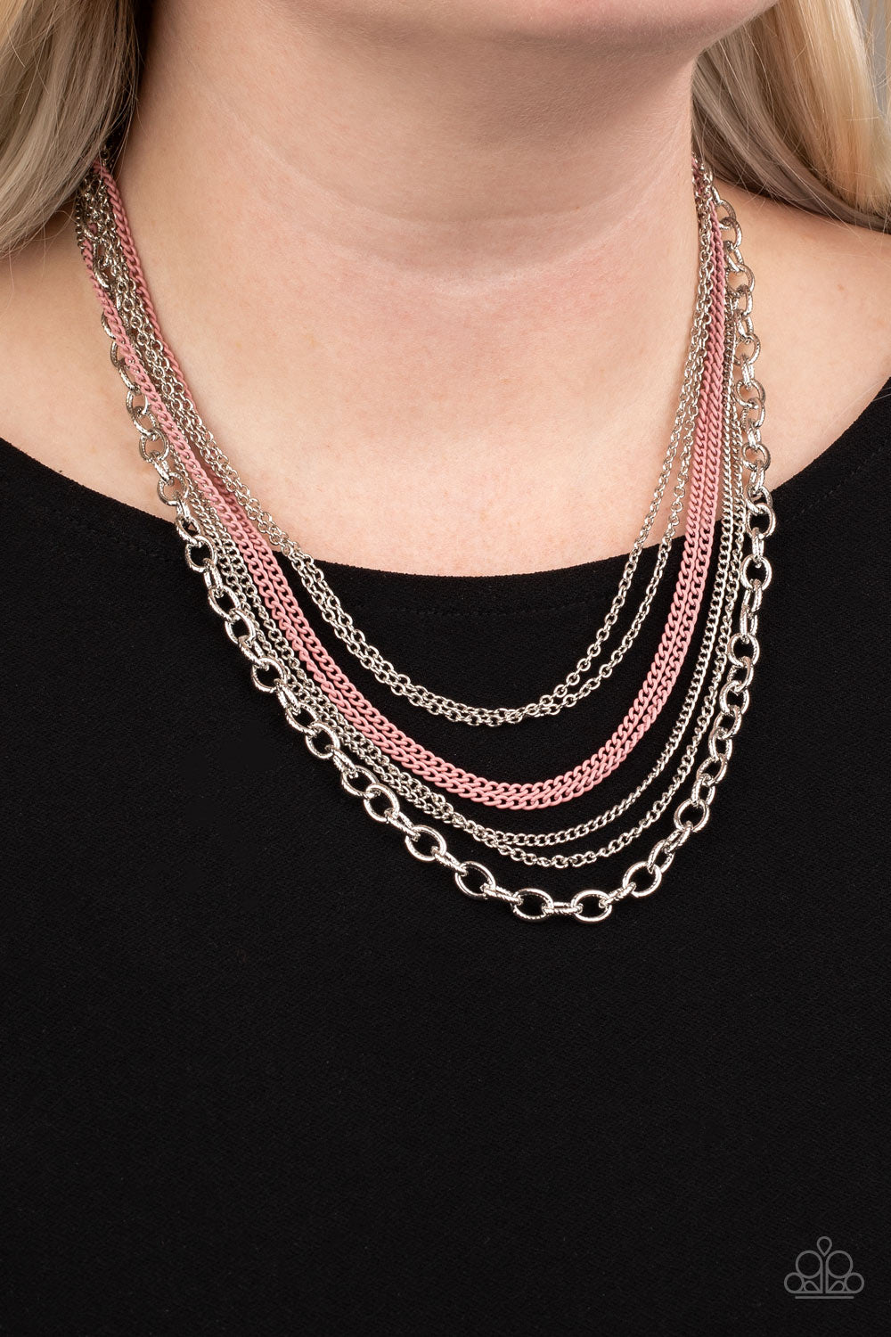 Paparazzi Accessories ✽ Intensely Industrial - Pink Necklace✽Flat Rate Ship $4.50✽