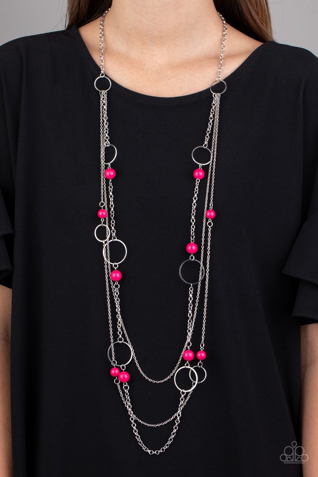 Paparazzi Accessories ✽Beachside Babe - Pink Necklace✽Flat Rate Ship $4.50✽