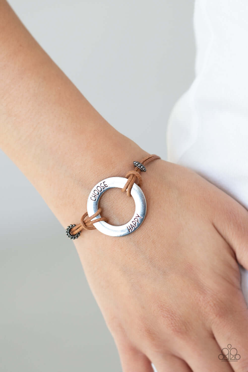 Paparazzi Accessories ❋Choose Happy - Brown Bracelet❋ Flat Rate Ship $4.50❋ - Image #2
