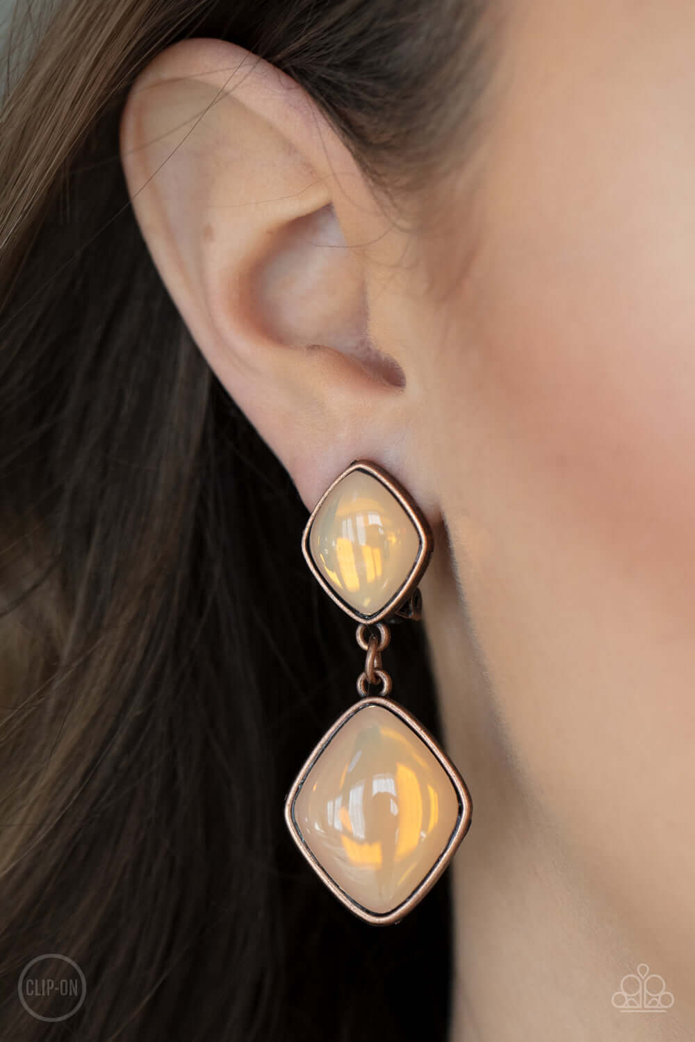 Paparazzi Accessories ❋Double Dipping Diamonds - Copper Clip-On❋ Flat Rate Ship $4.50❋ - Image #2