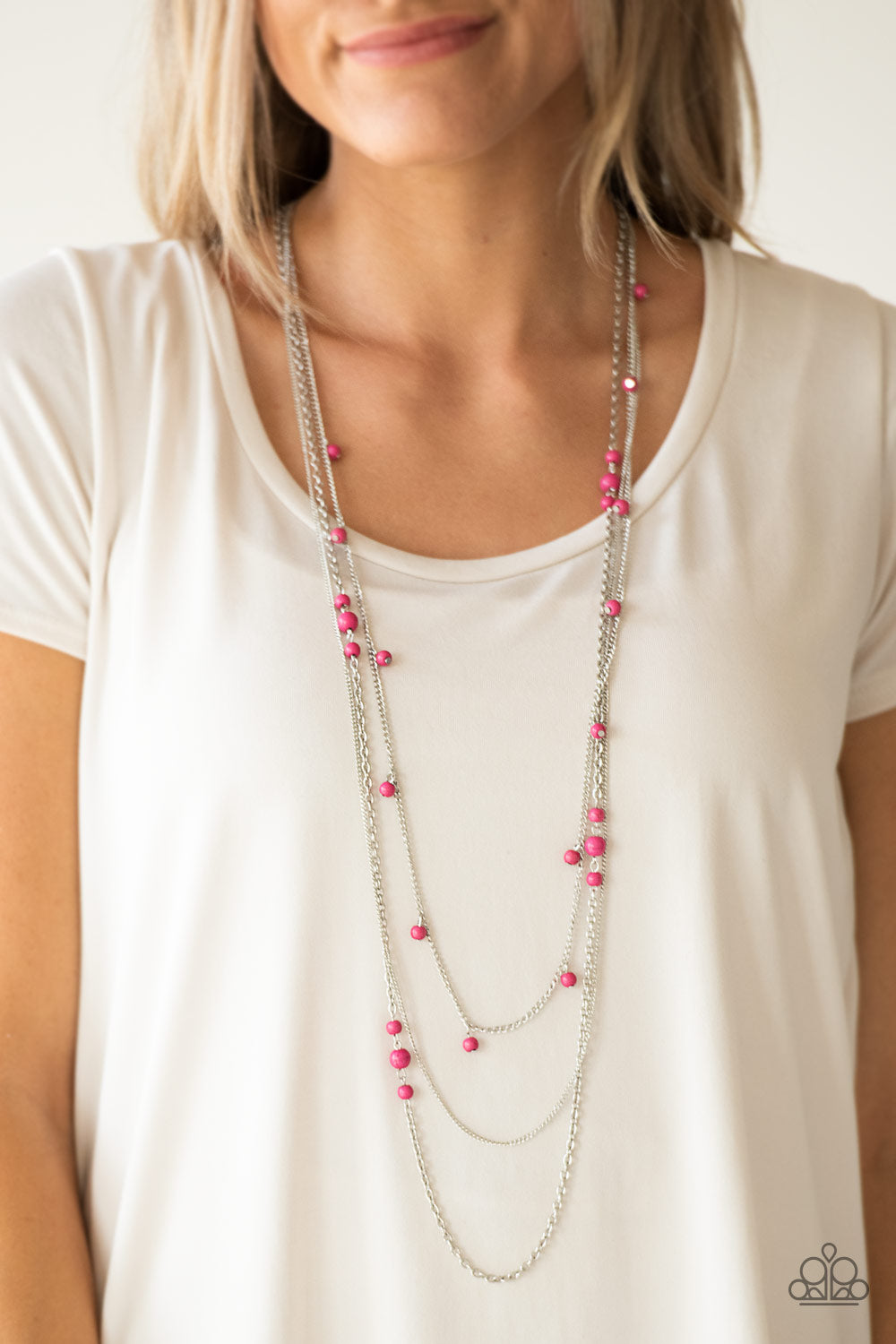 Paparazzi Accessories ✽ Laying The Groundwork - Pink Necklace✽Flat Rate Ship $4.50✽