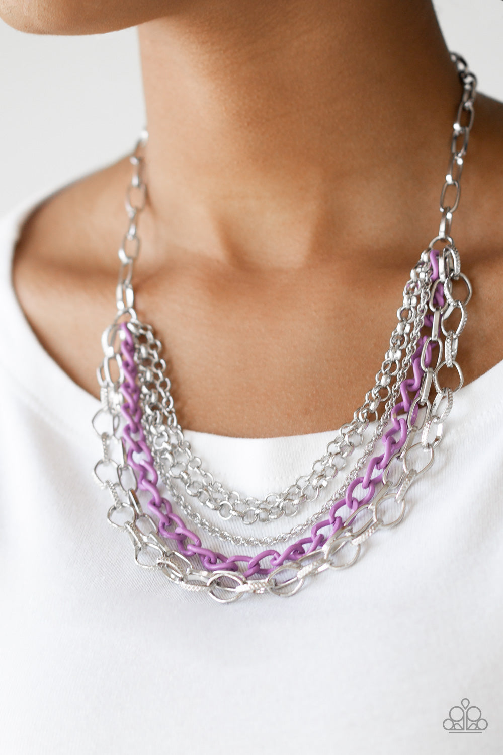 Paparazzi Accessories ✽ Color Bomb - Purple Necklace✽Flat Rate Ship $4.50✽