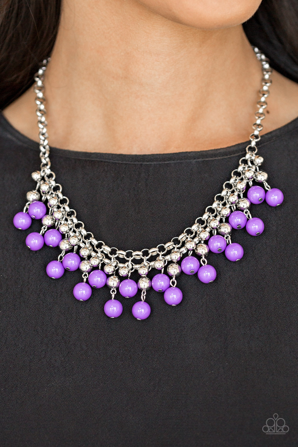 Paparazzi Accessories ✽ Friday Night Fringe - Purple Necklace✽Flat Rate Ship $4.50✽