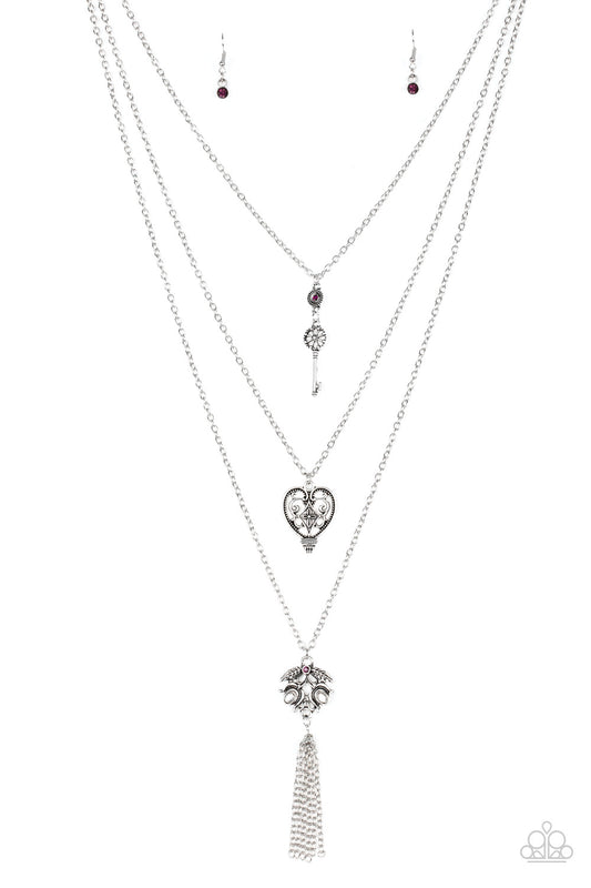 brought✽to✽you✽by✽blingflingbykat✽love-opens-all-doors-purple-necklace✽paparazzi-accessories