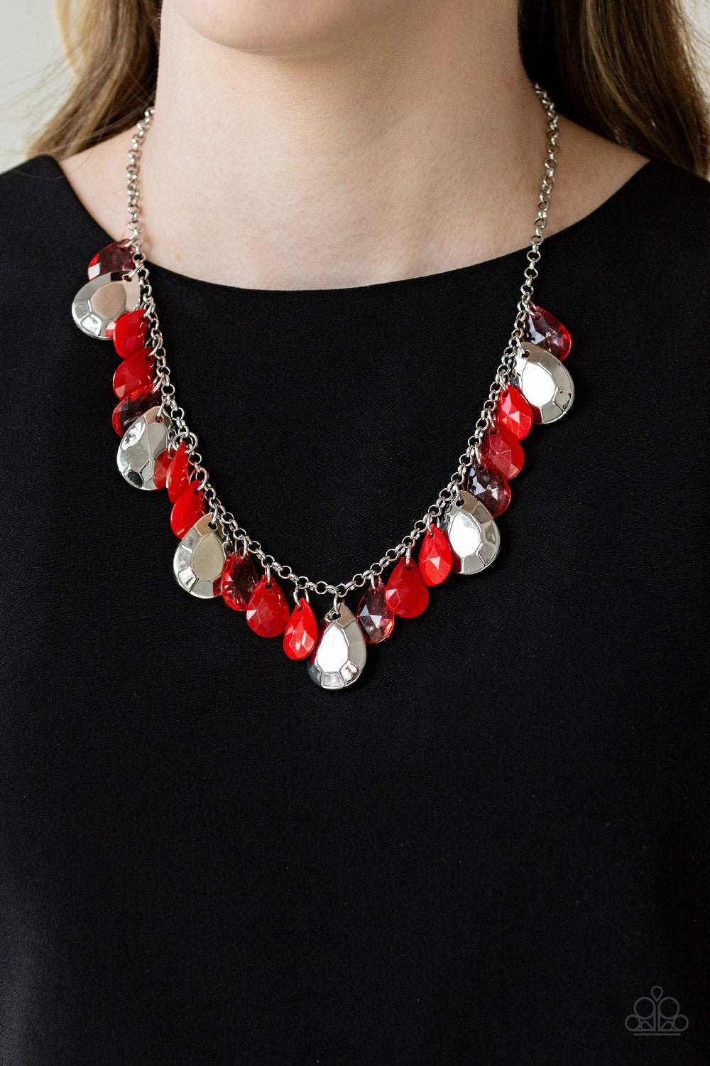 Paparazzi Accessories ✽ Hurricane Season - Red Necklace✽Flat Rate Ship $4.50✽
