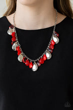 Load image into Gallery viewer, Paparazzi Accessories ✽ Hurricane Season - Red Necklace✽Flat Rate Ship $4.50✽
