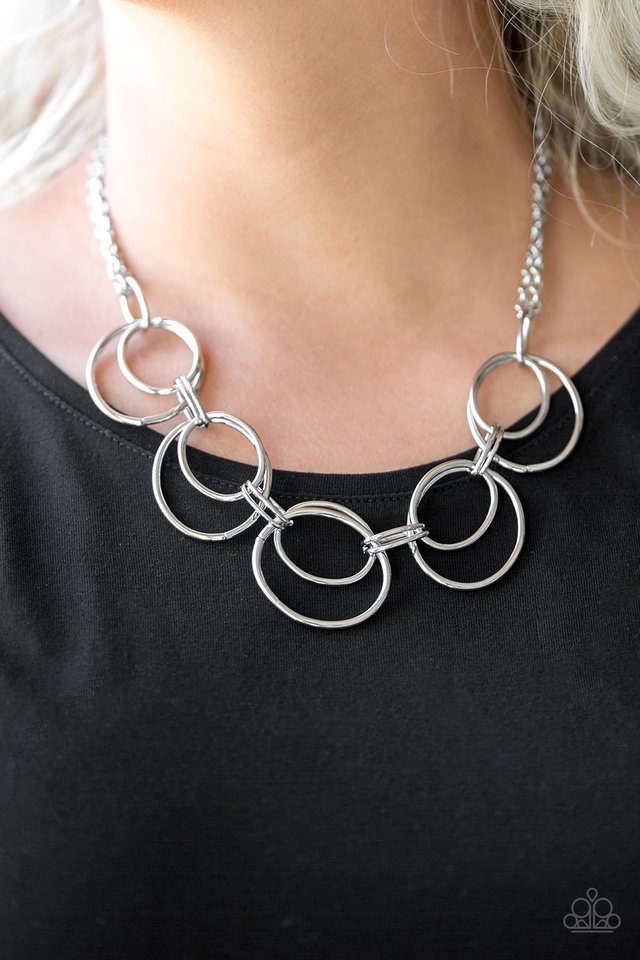 Paparazzi Accessories ✽Urban Orbit - Silver Necklace✽Flat Rate Ship $4.50✽