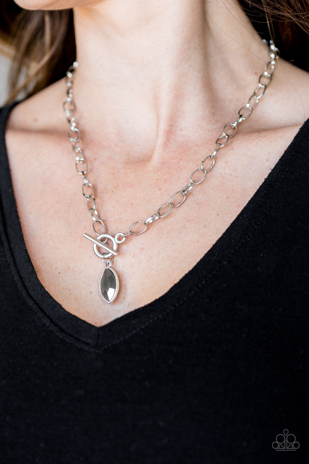 Paparazzi Accessories ✽ Club Sparkle - Silver Necklace✽Flat Rate Ship $4.50✽