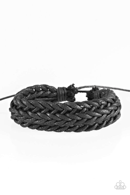 brought✽to✽you✽by✽blingflingbykat✽knot-the-end-of-the-world-black-bracelet✽paparazzi-accessories