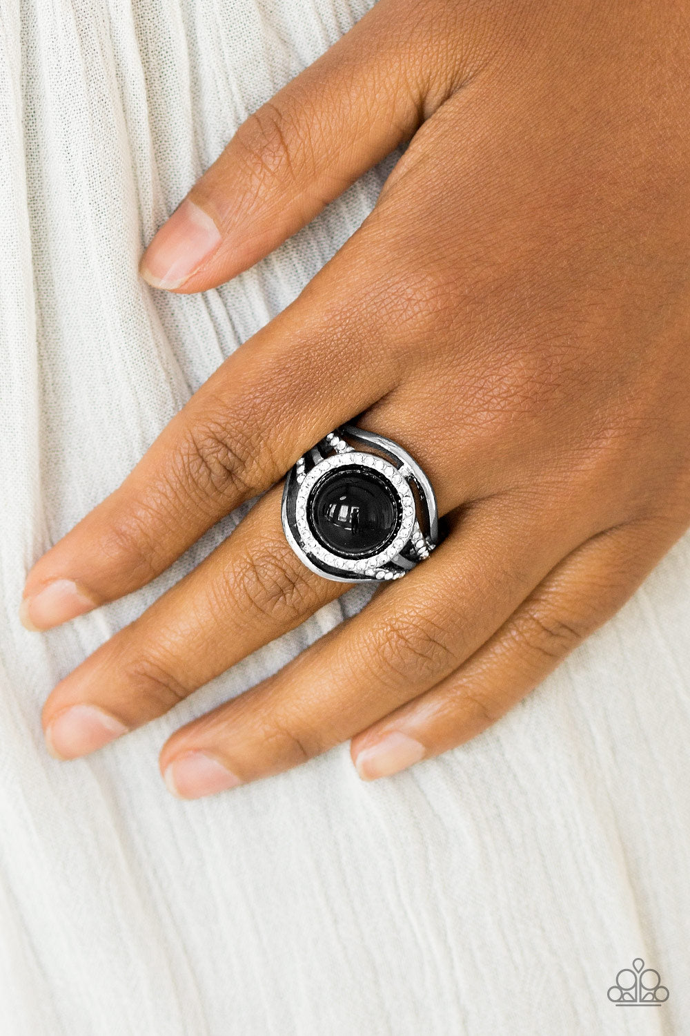 Paparazzi Accessories ✽ Pampered In Pearls- Black Ring✽Flat Rate Ship $4.50✽