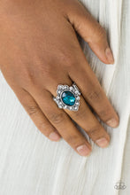 Load image into Gallery viewer, Paparazzi Accessories ✽ Power Behind The Throne - Blue Ring✽Flat Rate Ship $4.50✽

