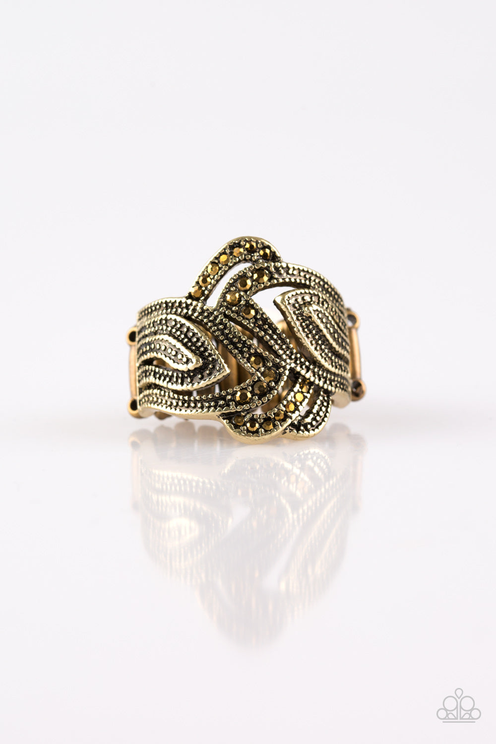 brought✽to✽you✽by✽blingflingbykatfire-and-ice-brass-ring✽paparazzi-accessories