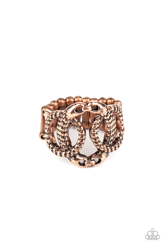 brought✽to✽you✽by✽blingflingbykat✽trio-de-janeiro-copper-ring✽paparazzi-accessories