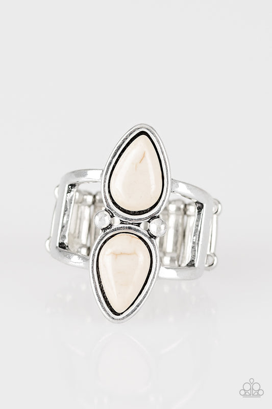 brought✽to✽you✽by✽blingflingbykat✽simply-saharan-white-ring✽paparazzi-accessories