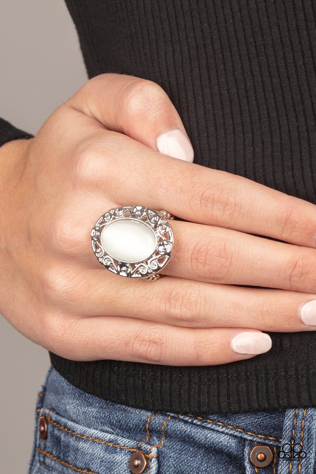 Paparazzi Accessories ❋Moonlit Marigold - White Ring❋ Flat Rate Ship $4.50❋