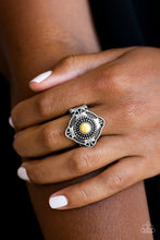 Load image into Gallery viewer, Paparazzi Accessories ❋Four Corners Fashion - Yellow Ring❋ Flat Rate Ship $4.50❋
