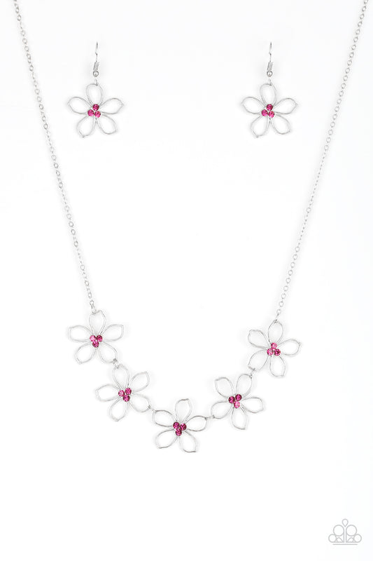brought✽to✽you✽by✽blingflingbykat✽hoppin-hibiscus-pink-necklace✽paparazzi-accessories