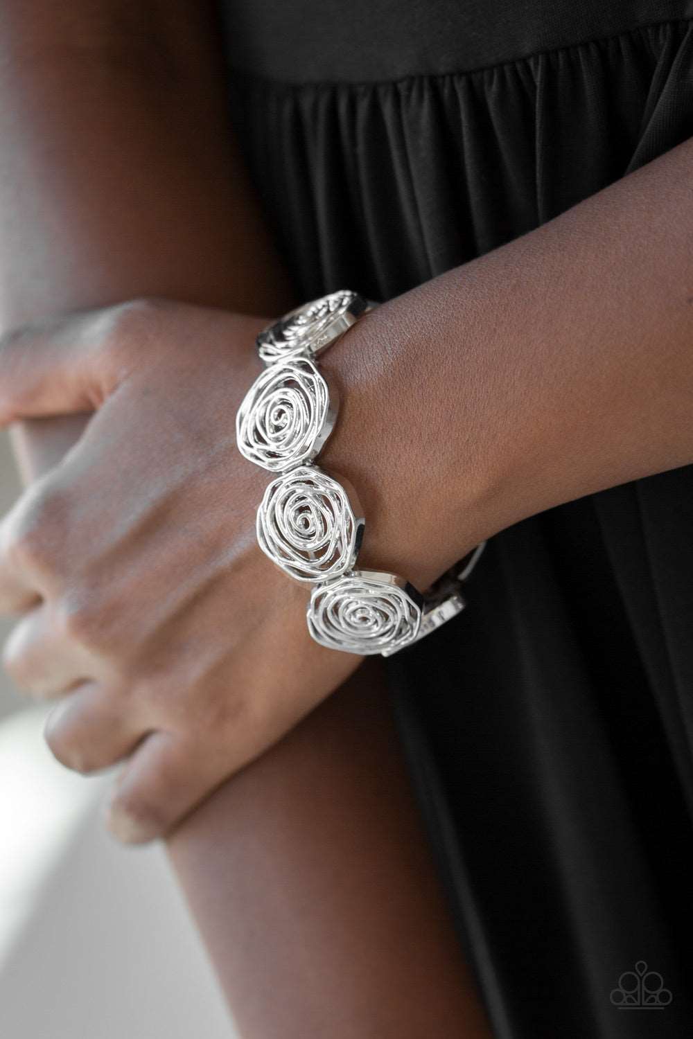 Paparazzi Accessories ✽ Beat Around The ROSEBUSH - Silver Bracelet✽Flat Rate Ship $4.50✽