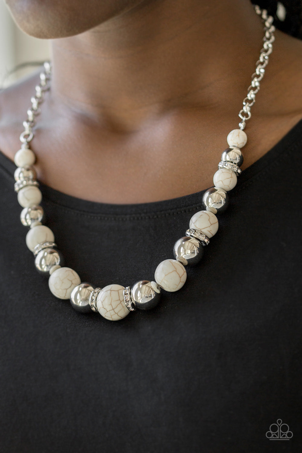 Paparazzi Accessories ✽ The Ruling Class - White Necklace✽Flat Rate Ship $4.50✽