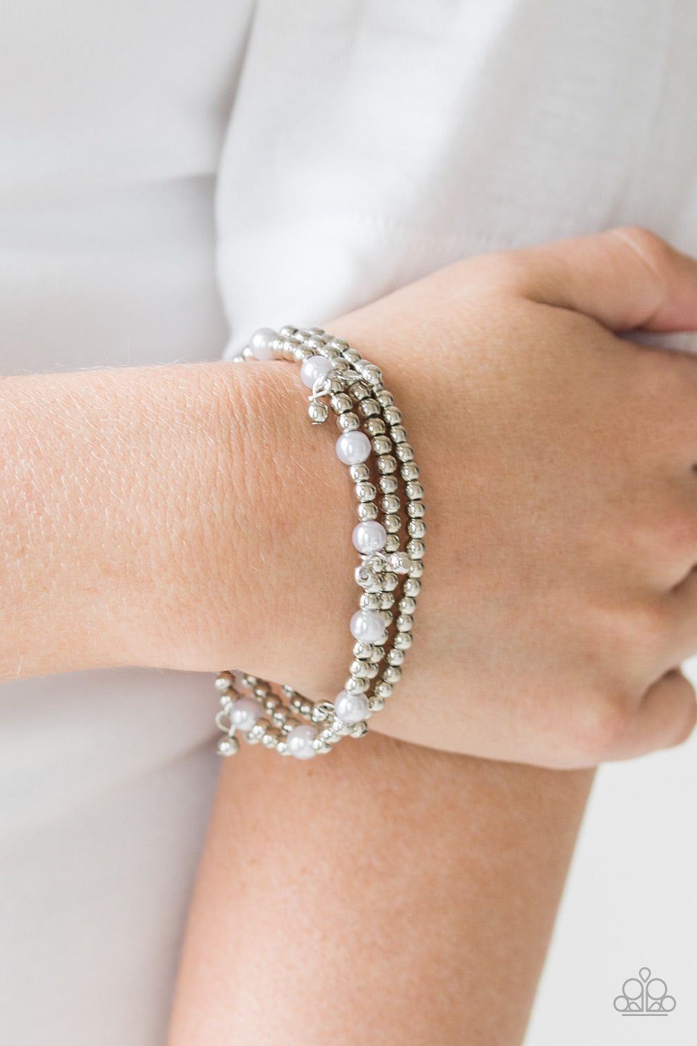 Paparazzi Accessories ❋GRANDIOSE Slam - Silver Bracelet❋ Flat Rate Ship $4.50❋