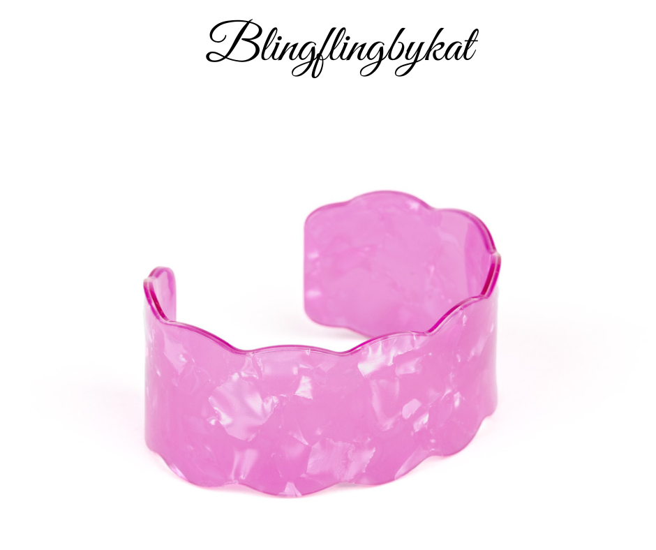 Paparazzi Accessories ✽ Retro Ruffle - Purple Bracelet✽Flat Rate Ship $4.50✽ - Image #2