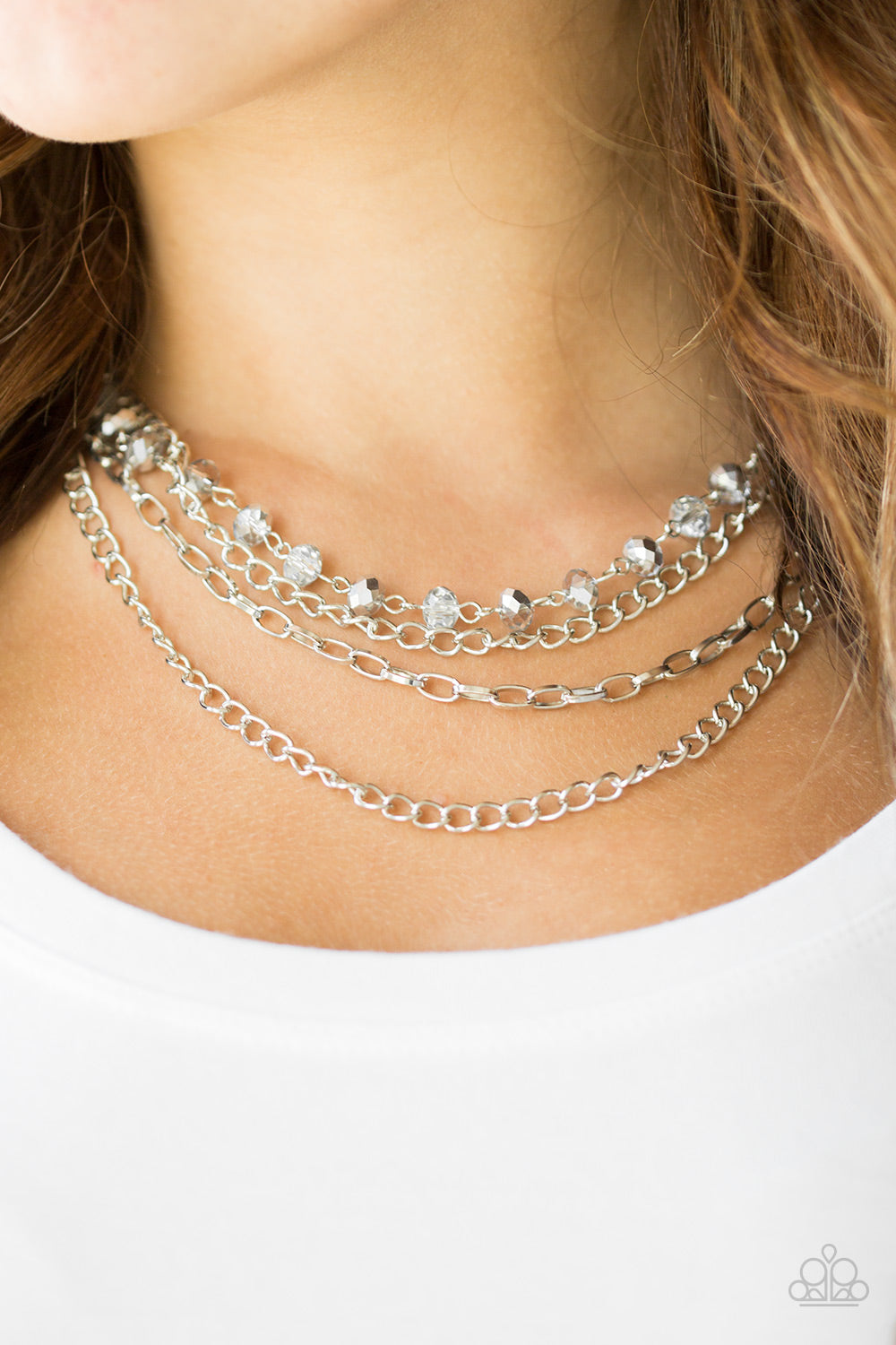 Paparazzi Accessories ❋Extravagant Elegance - Silver Necklace❋ Flat Rate Ship $4.50❋