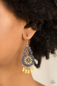 Paparazzi Accessories ✽ Courageously Congo - Yellow Earrings✽Flat Rate Ship $4.50✽ - Image #2