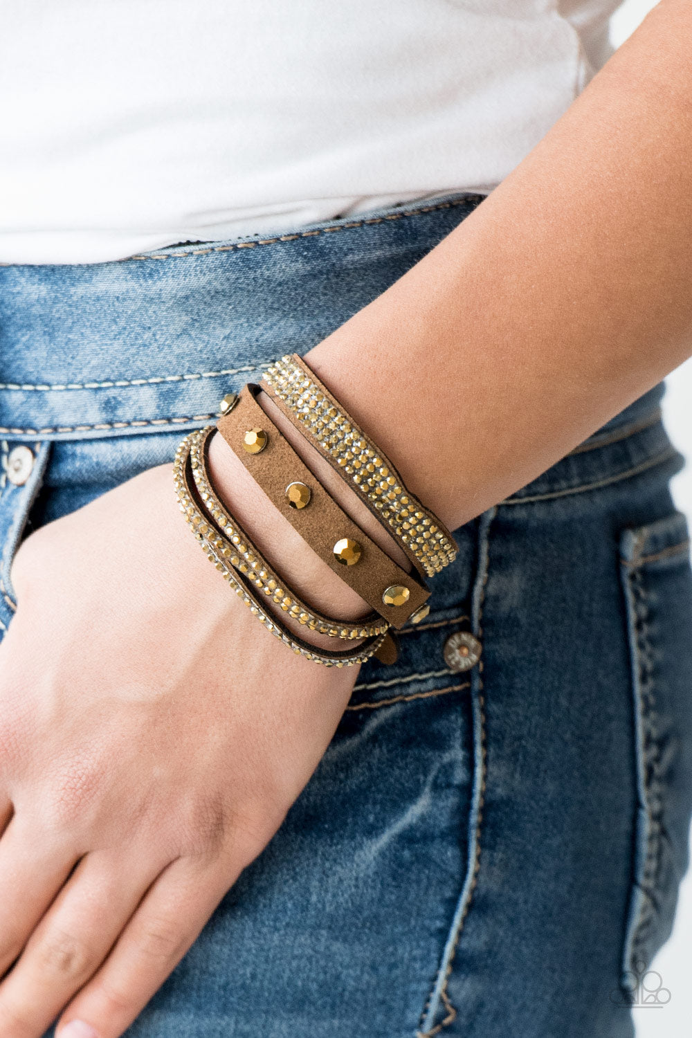 Paparazzi Accessories ✽ Totally Rockable - Brass Bracelet✽Flat Rate Ship $4.50✽