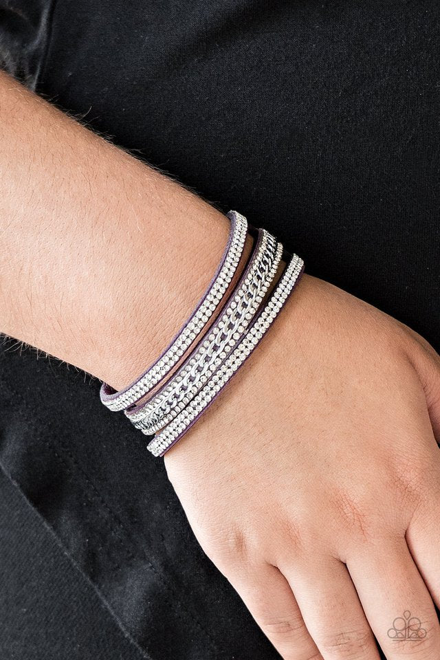 Paparazzi Accessories ✽Rollin In Rhinestones - Purple Bracelet✽Flat Rate Ship $4.50✽