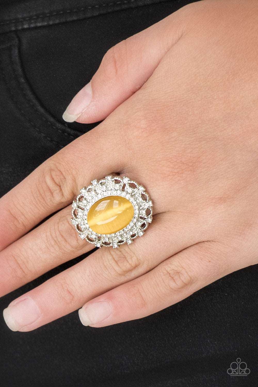 Paparazzi Accessories ✽ BAROQUE The Spell - Yellow Ring✽Flat Rate Ship $4.50✽
