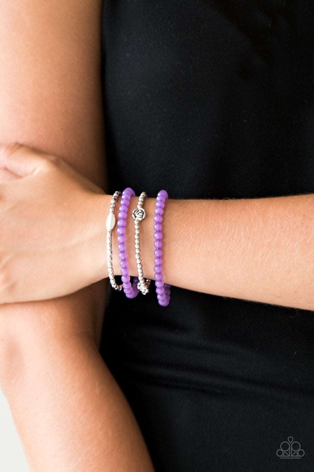 Paparazzi Accessories ✽ Blooming Buttercups - Purple Bracelet✽Flat Rate Ship $4.50✽
