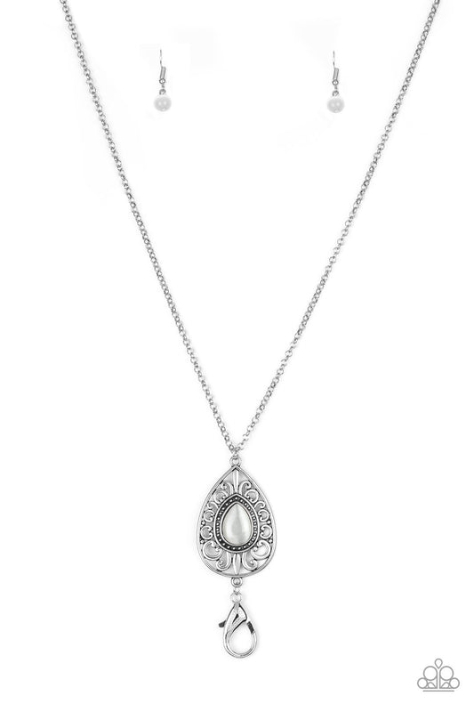 brought✽to✽you✽by✽blingflingbykat✽modern-majesty-white-lanyard✽paparazzi-accessories