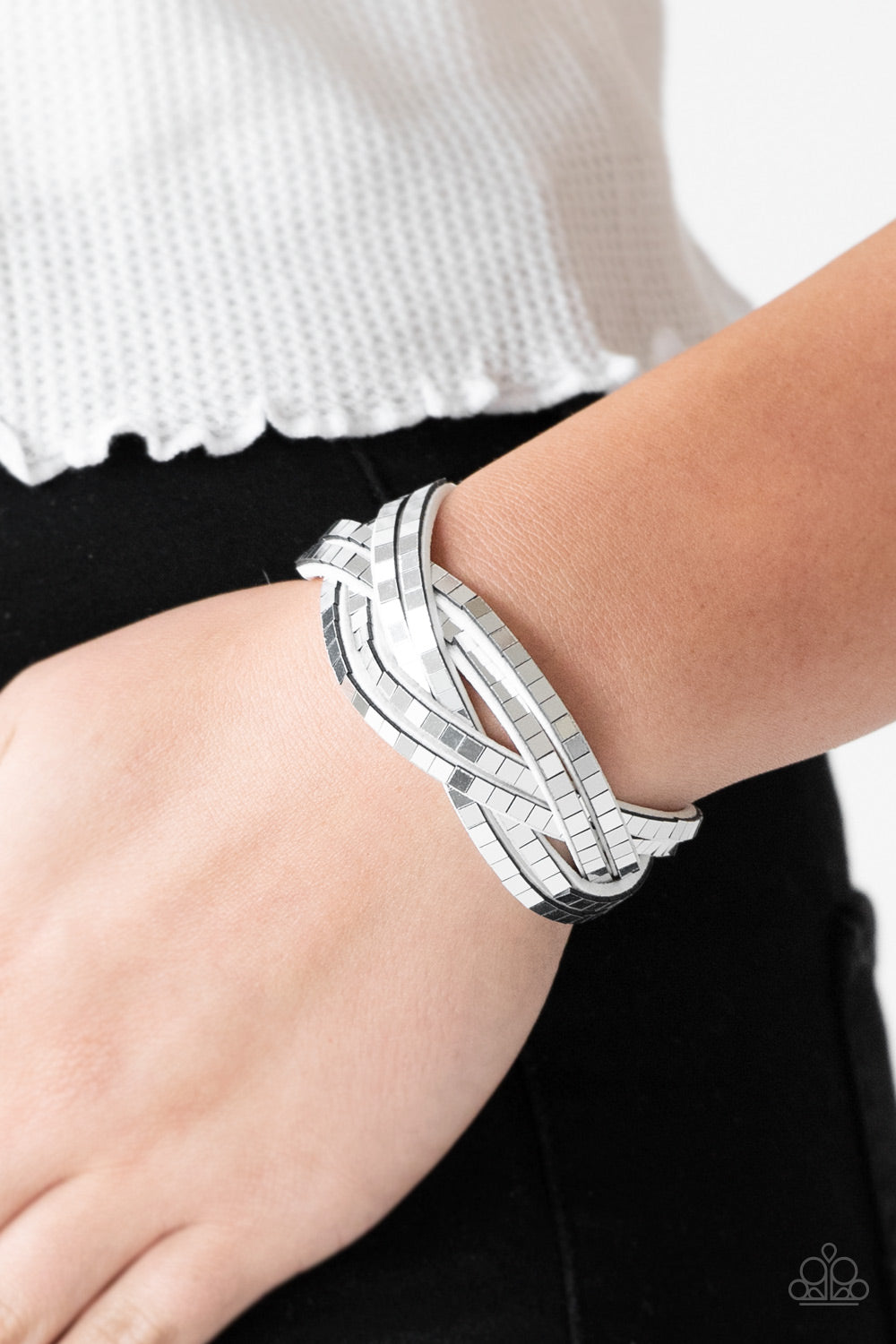 Paparazzi Accessories ✽ Looking For Trouble - White Bracelet✽Flat Rate Ship $4.50✽