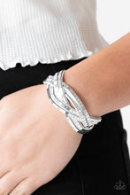 Load image into Gallery viewer, Paparazzi Accessories ✽ Looking For Trouble - White Bracelet✽Flat Rate Ship $4.50✽
