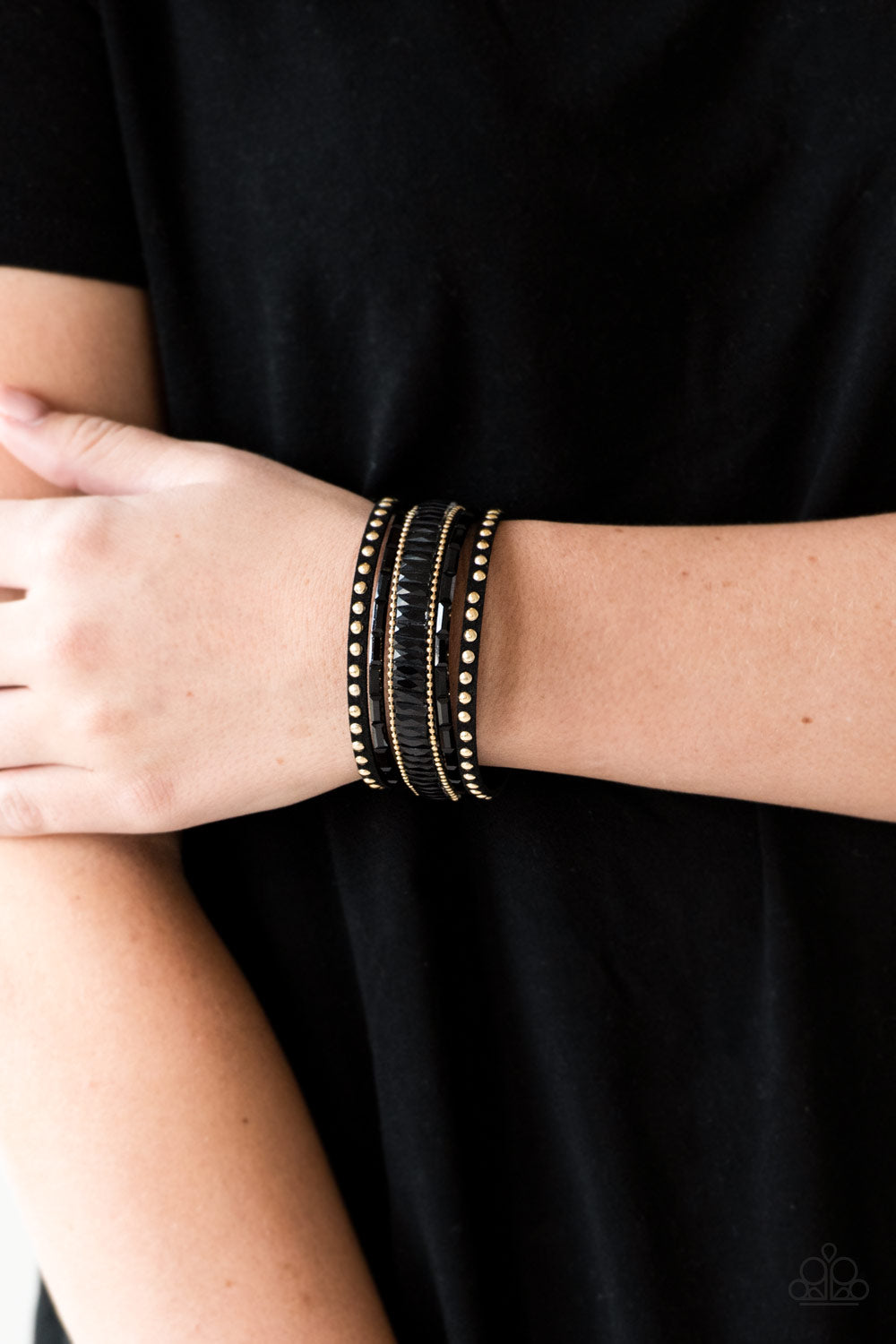 Paparazzi Accessories ✽ Rock Star Rocker - Gold Bracelet✽Flat Rate Ship $4.50✽