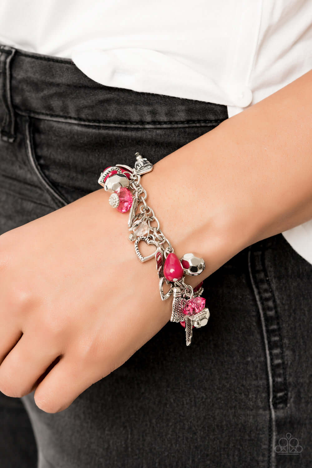 Paparazzi Accessories ✽ Completely Innocent - Pink Bracelet✽Flat Rate Ship $4.50✽ - Image #2