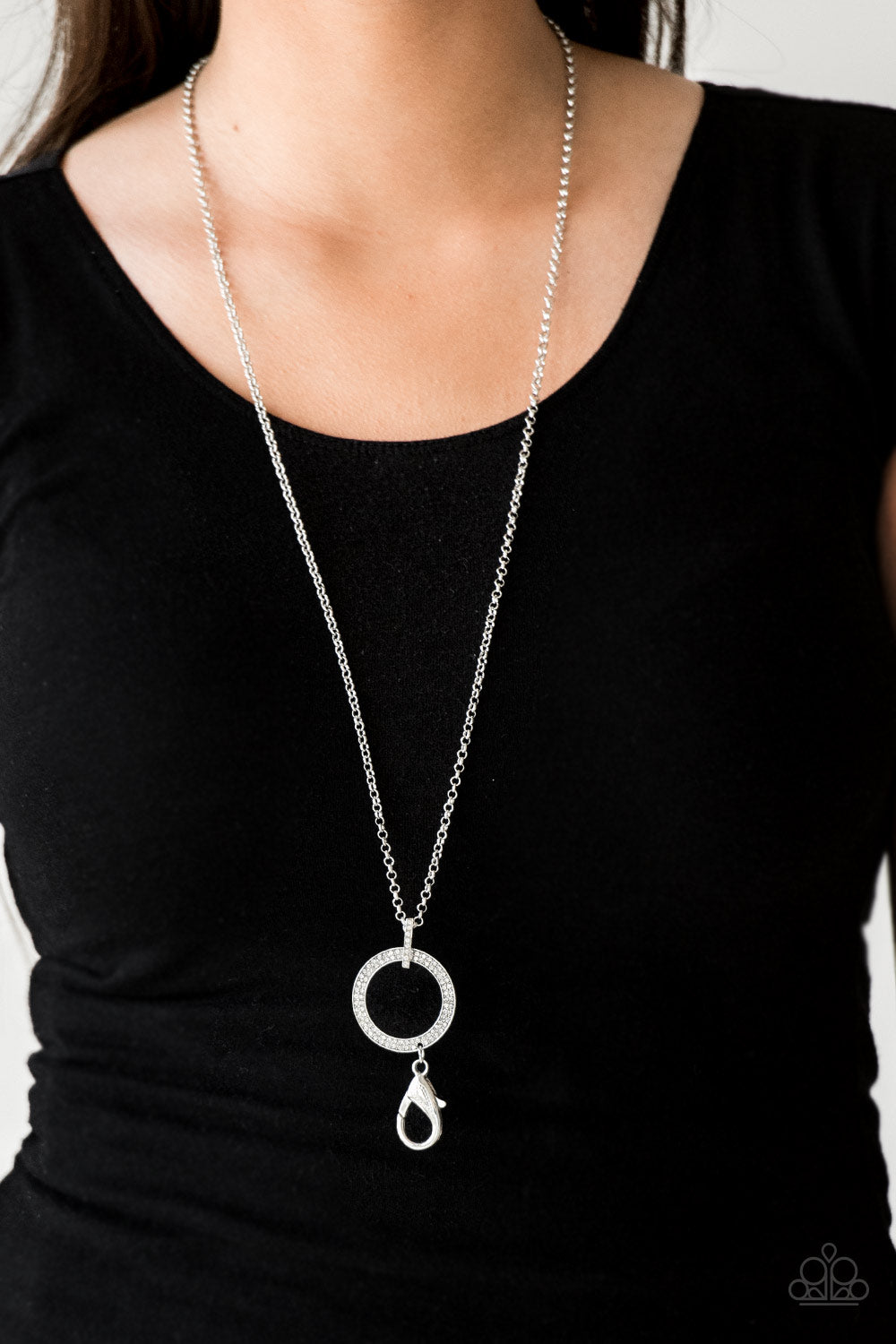 Paparazzi Accessories ✽ Straight To The Top - White Lanyard Lanyard✽Flat Rate Ship $4.50✽