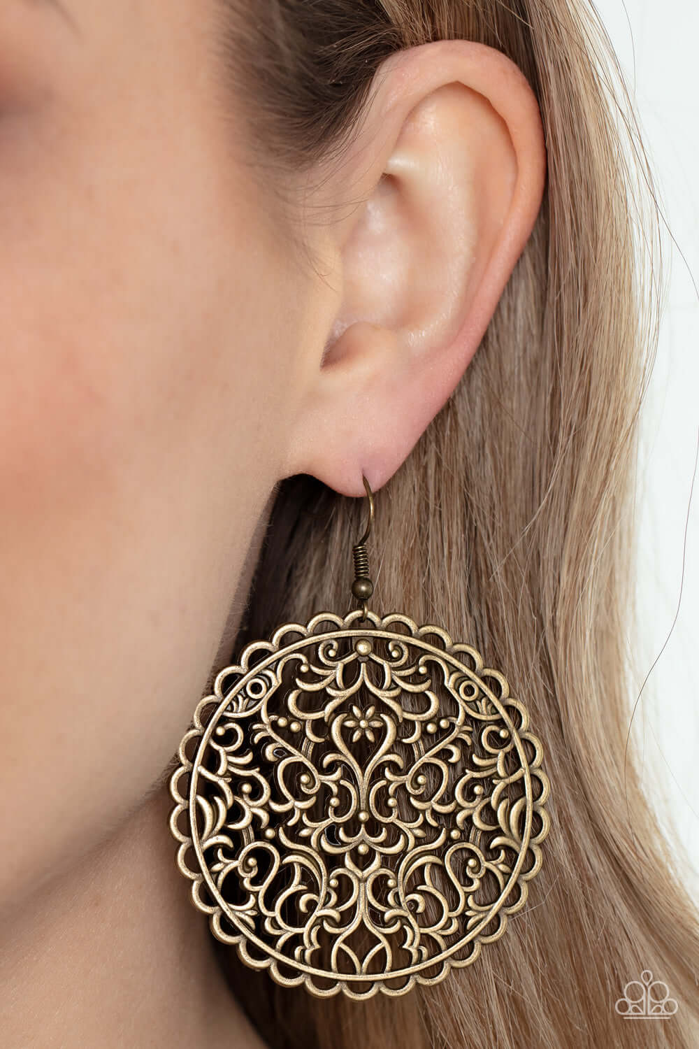 Paparazzi Accessories ❋The Whole Nine VINEYARDS - Brass Earrings❋ Flat Rate Ship $4.50❋ - Image #2