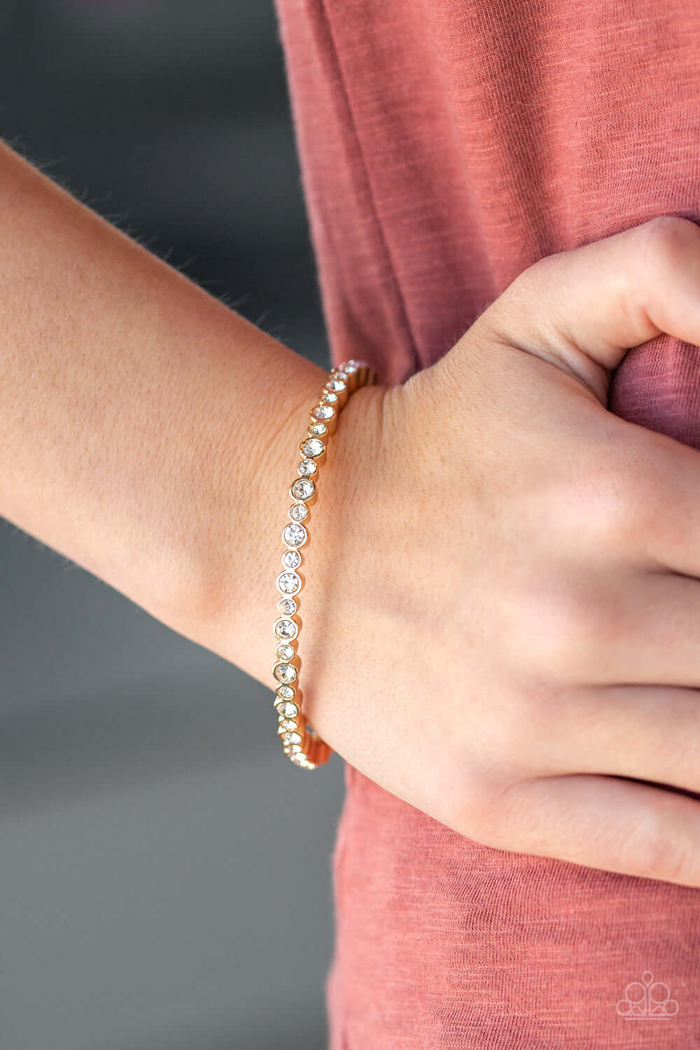 Paparazzi Accessories ✽ Seven Figure Fabulous - Gold Bracelet✽Flat Rate Ship $4.50✽ - Image #2