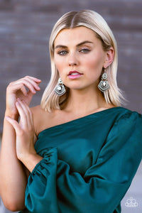 Paparazzi Accessories ❋Royal Remix - Silver Earrings❋ Flat Rate Ship $4.50❋ - Image #3