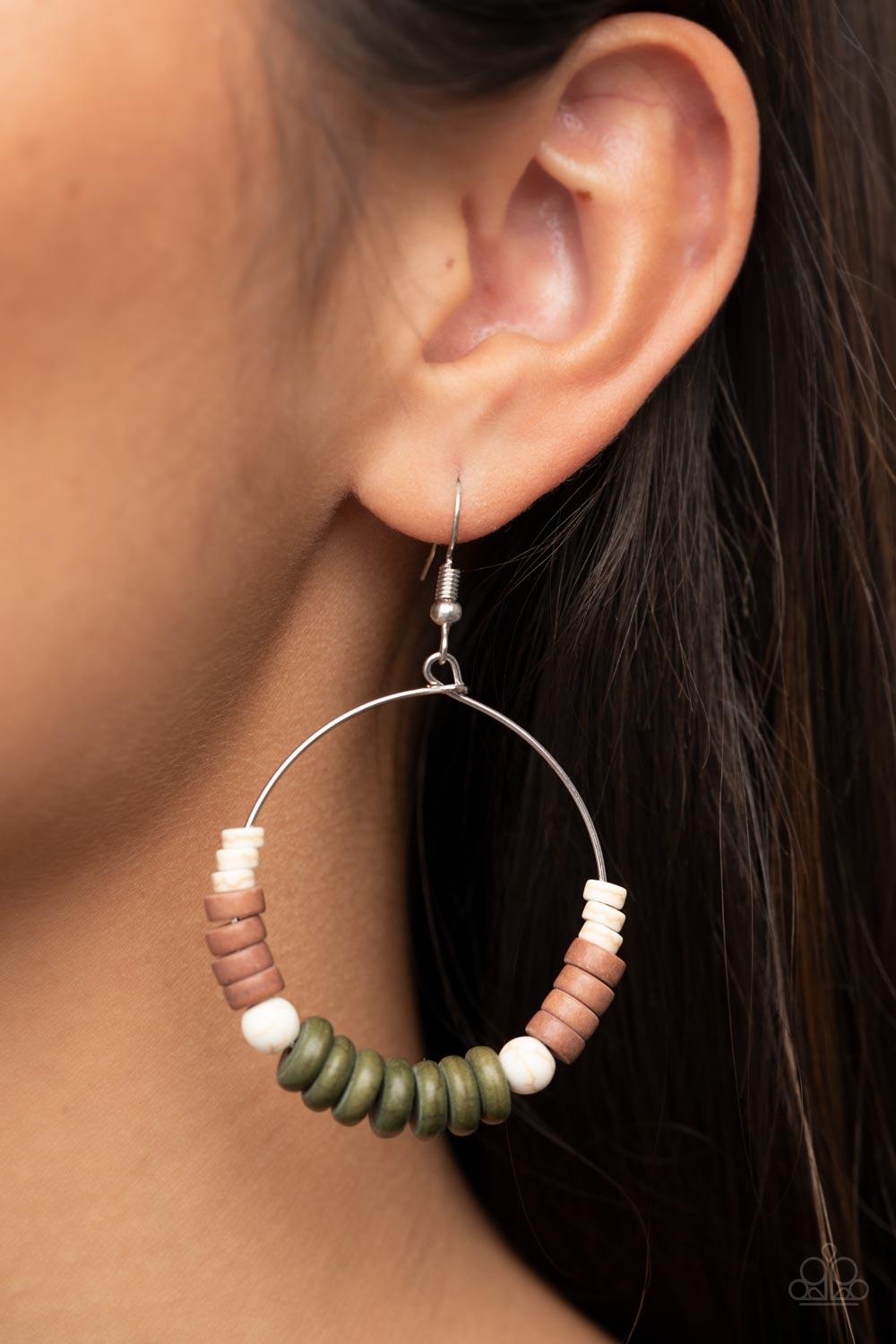 Paparazzi Accessories ❋Earthy Esteem - Green Earrings❋ Flat Rate Ship $4.50❋ - Image #2