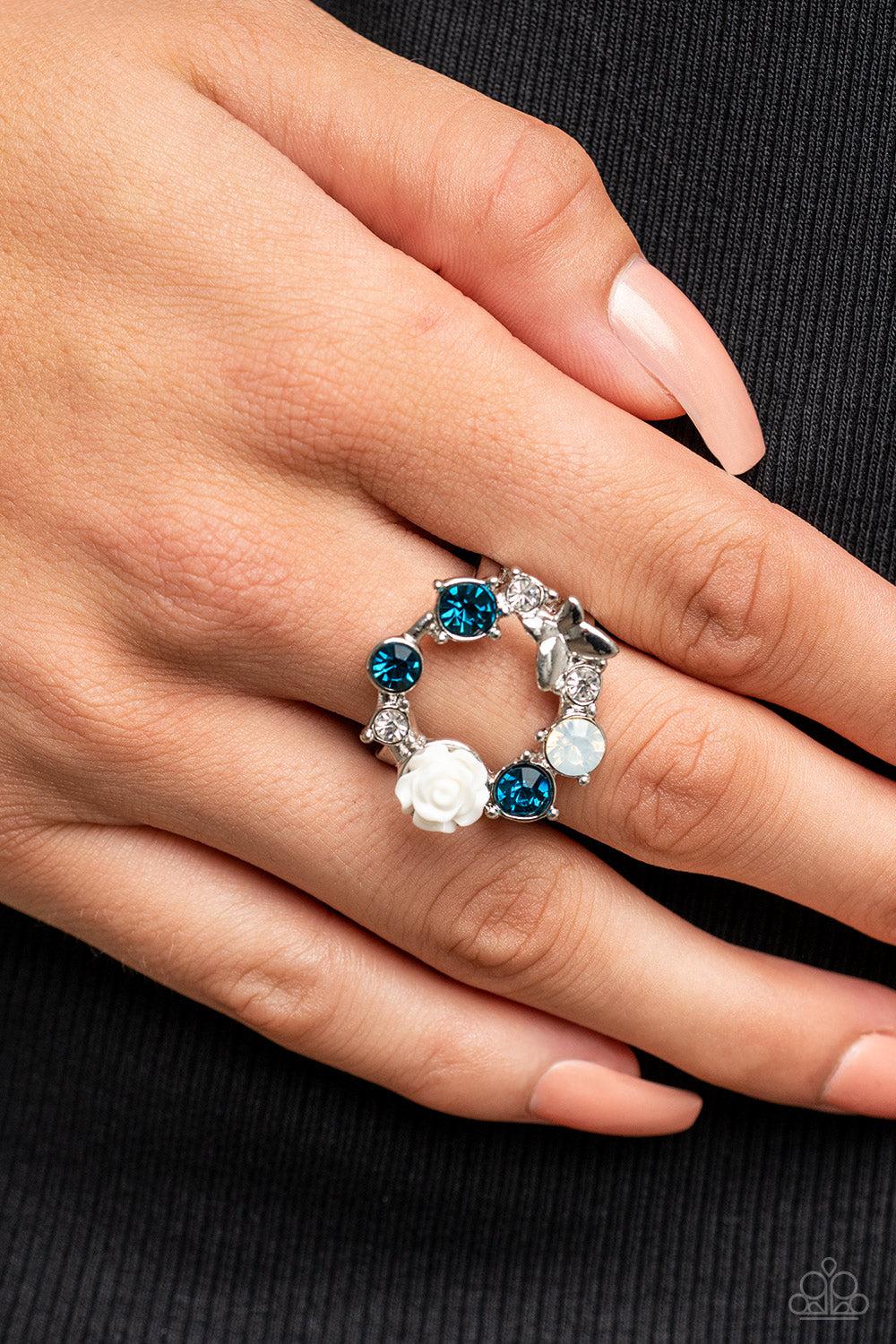 Paparazzi Accessories ❋Butterfly Bustle - Blue Ring❋ Flat Rate Ship $4.50❋ - Image #2