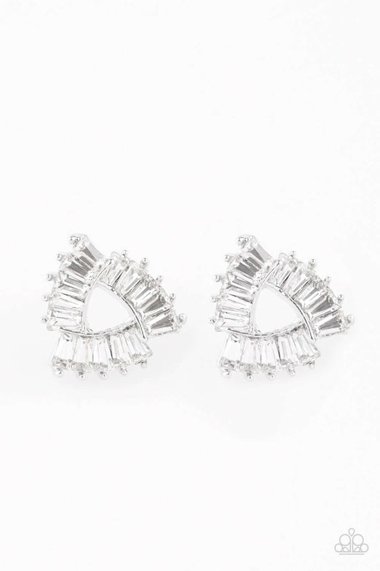 brought✽to✽you✽by✽blingflingbykat✽renegade-shimmer-white-post earrings✽paparazzi-accessories