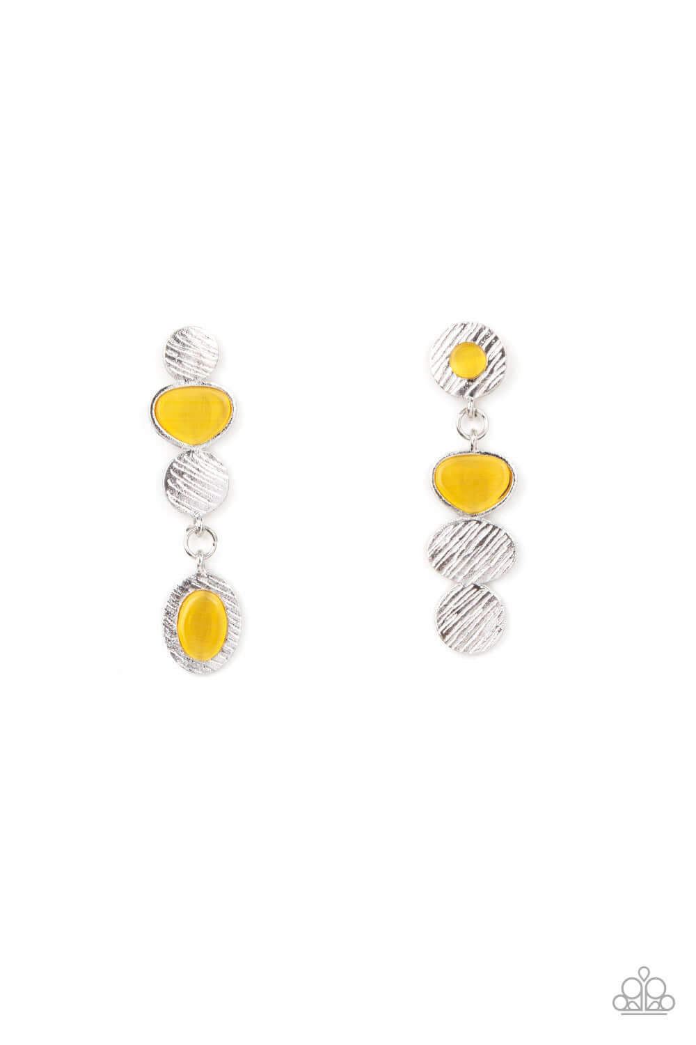 brought-to-you-by-blingflingbykat-asymmetrical-appeal-yellow-post earrings-paparazzi-accessories-