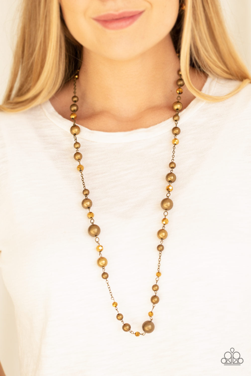 Paparazzi Accessories ✽ Modernly Majestic - Brass Necklace✽Flat Rate Ship $4.50✽