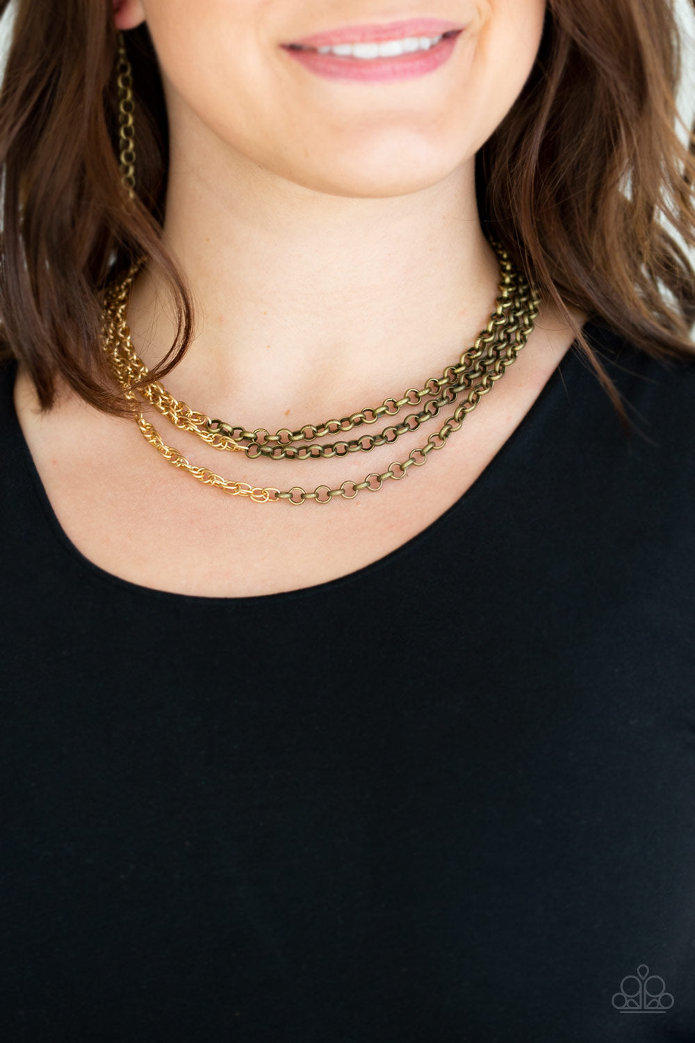 Paparazzi Accessories ✽ Metro Madness - Brass Necklace✽Flat Rate Ship $4.50✽