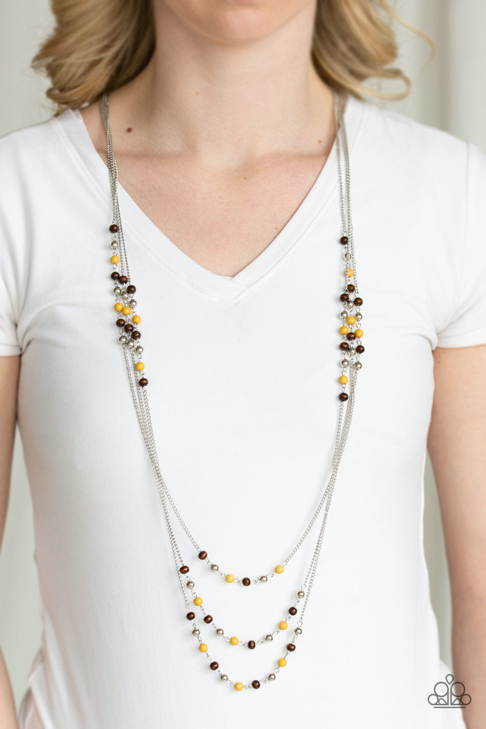 Paparazzi Accessories ✽ Seasonal Sensation - Yellow Necklace✽Flat Rate Ship $4.50✽