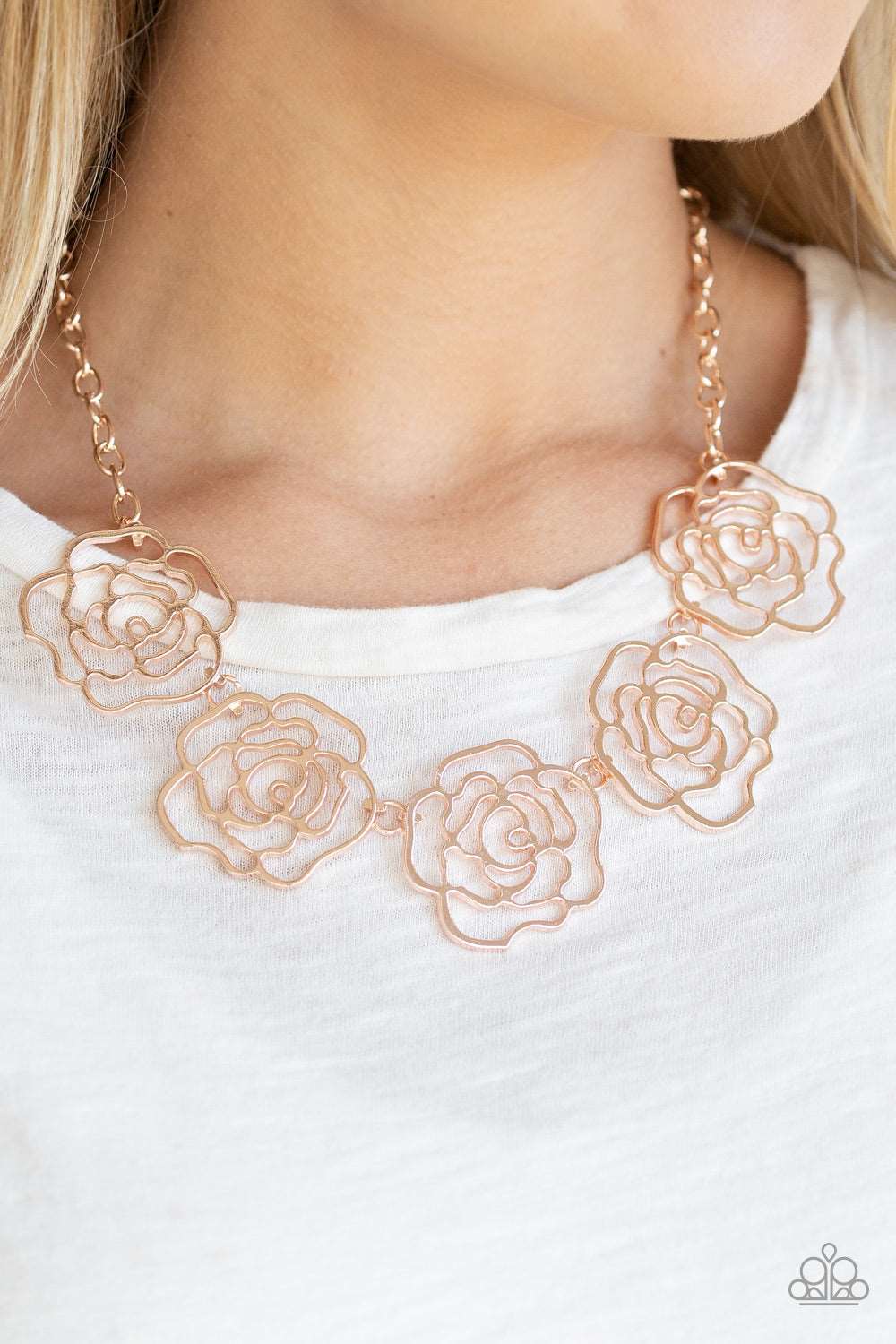 Paparazzi Accessories ✽ Budding Beauty - Rose Gold Necklace✽Flat Rate Ship $4.50✽