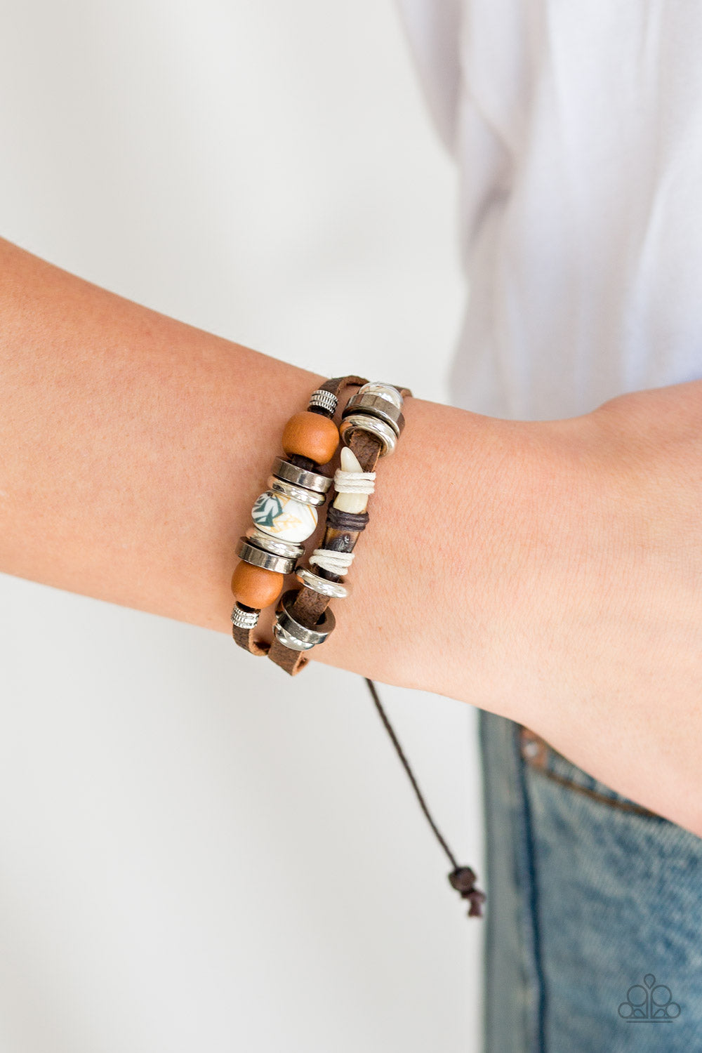 Paparazzi Accessories ✽ Trail Trotter - Brown Bracelet✽Flat Rate Ship $4.50✽